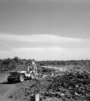 1946 ddt fly spraying at garbage dump cdc