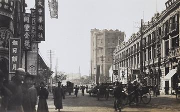 the water tower and ma lu hankow wuhan china in the 1920s