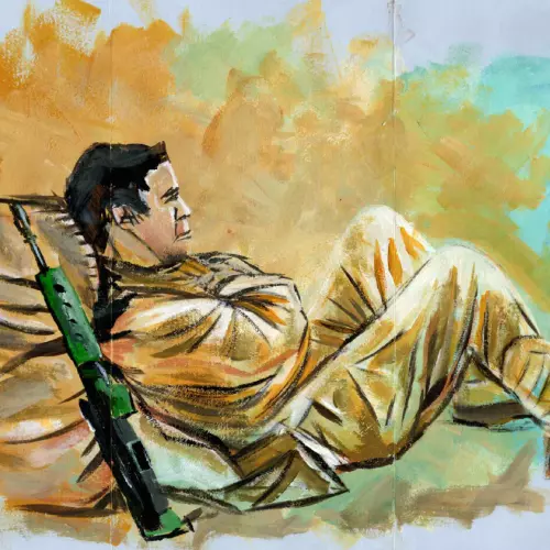 Tony Green (project interviewee), drawn by Peter Mahoney (project interviewee)