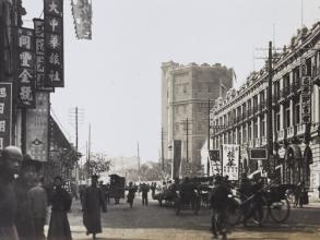 the water tower and ma lu hankow wuhan china in the 1920s
